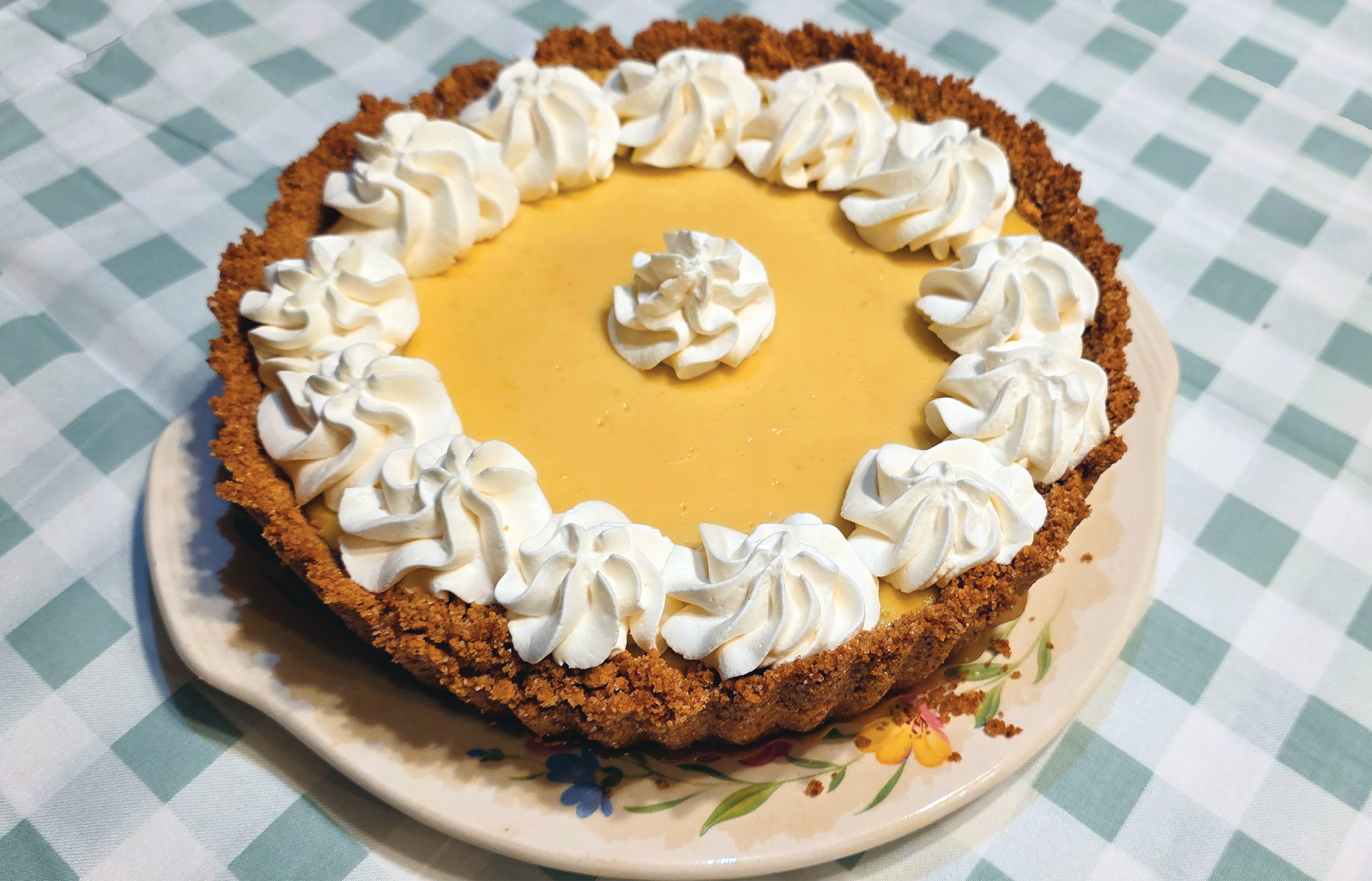 Lemon Custard Pie with Graham Cracker Crust